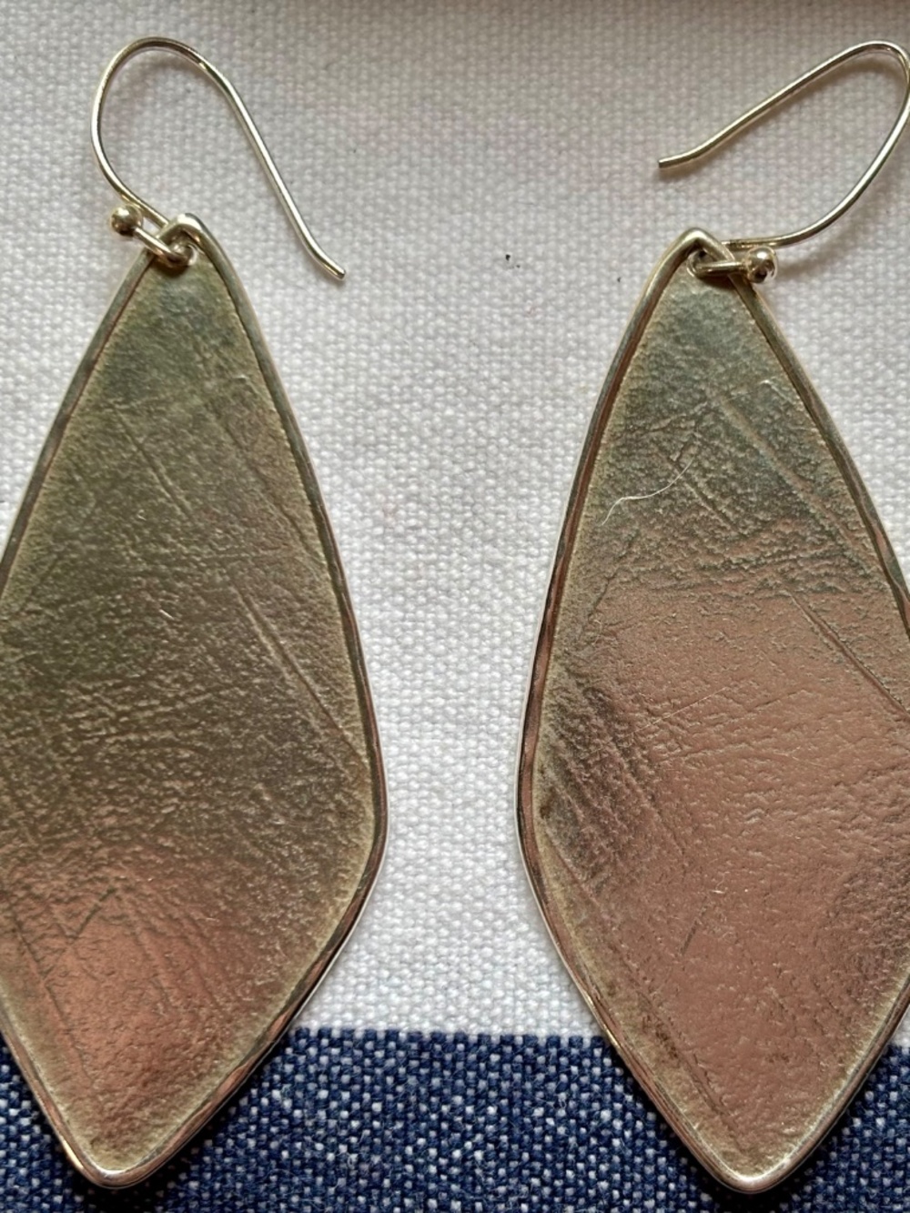SILPADA W3276 "Etched Effects Sterling Silver Earrings"  2 3/4 inches long. - Picture 2 of 5